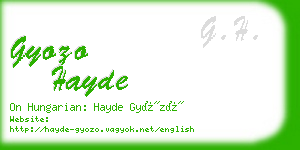 gyozo hayde business card